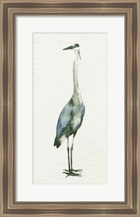 Framed Deep Blue Heron II Print