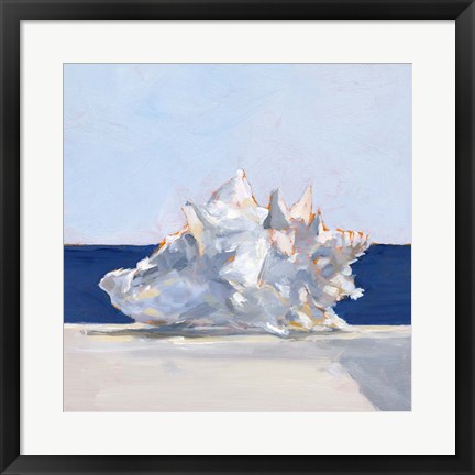 Framed Shell By the Shore I Print