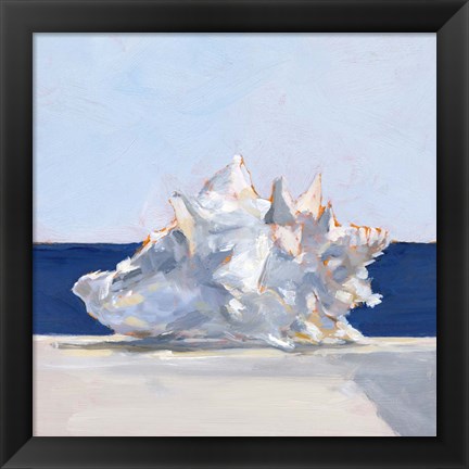 Framed Shell By the Shore I Print