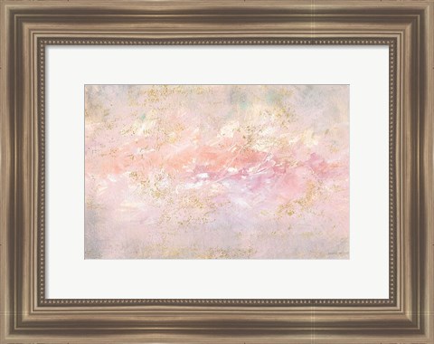 Framed Through Fog Blush and Gold Print