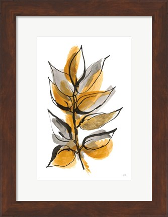 Framed Amber Leaves I Print