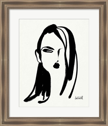 Framed Brush Portrait VI Print