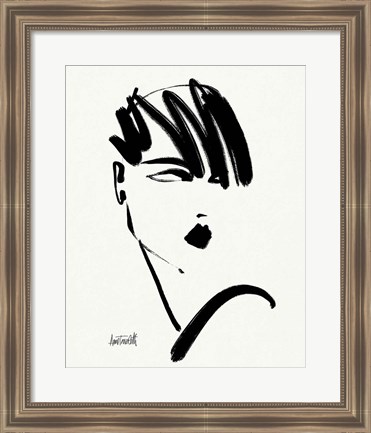 Framed Brush Portrait IX Print