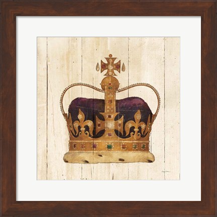 Framed Majestys Crown I Light Print