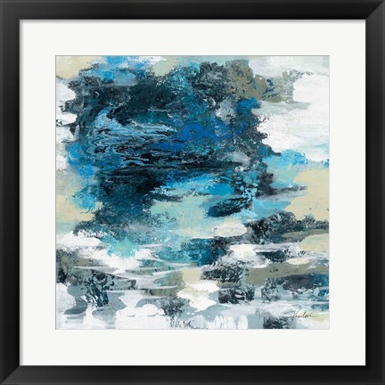 Framed Brilliant Blue Water Print