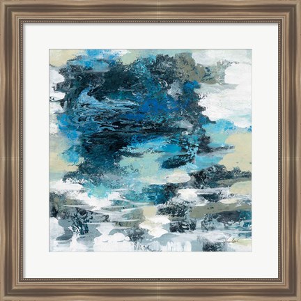 Framed Brilliant Blue Water Print