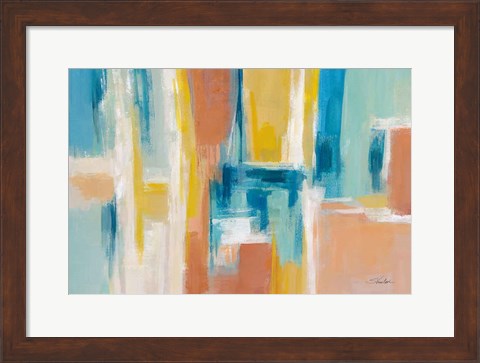 Framed 90s Color Blocks Print