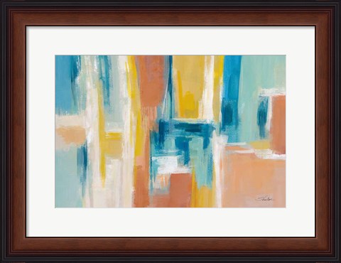 Framed 90s Color Blocks Print