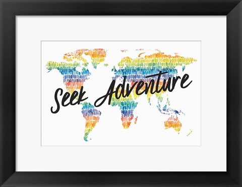 Framed Rainbow World I Adventure Print