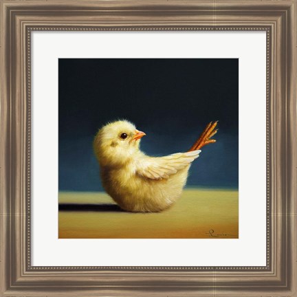 Framed Yoga Chick Boat Pose Print