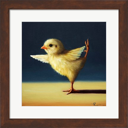 Framed Yoga Chick Dancer Pose Print