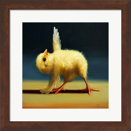 Framed Yoga Chick Pyramid Pose Print