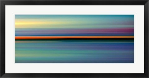 Framed Red Line Horizon Print