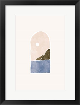 Framed Tropical Window Landscape 01 Print