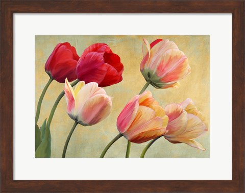 Framed Golden Tulips (detail) Print