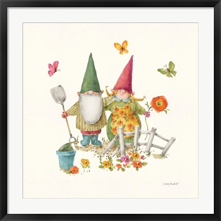 Framed Garden Gnomes VII Print