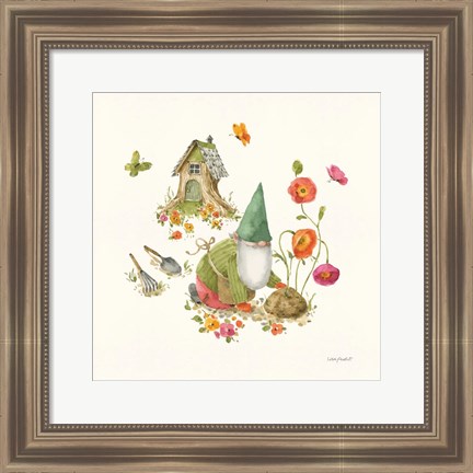 Framed Garden Gnomes IX Print