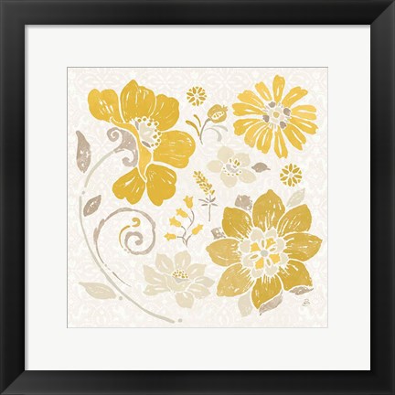 Framed Spanish Impressions III Yellow Print