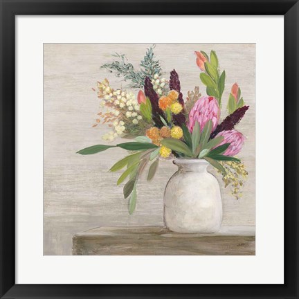 Framed Protea Still Life I Print