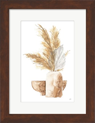 Framed Vase Palm Leaf Print