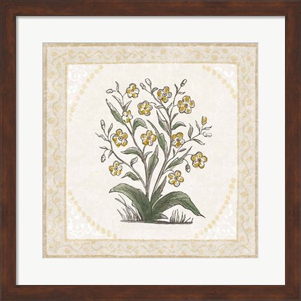 Framed Batik Flowers I Print