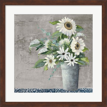 Framed Late Summer Bouquet II Rustic Print