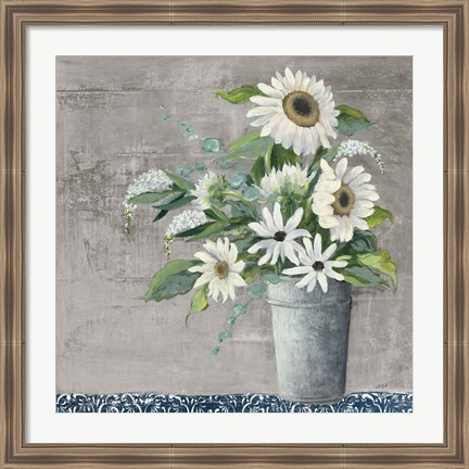 Framed Late Summer Bouquet II Rustic Print