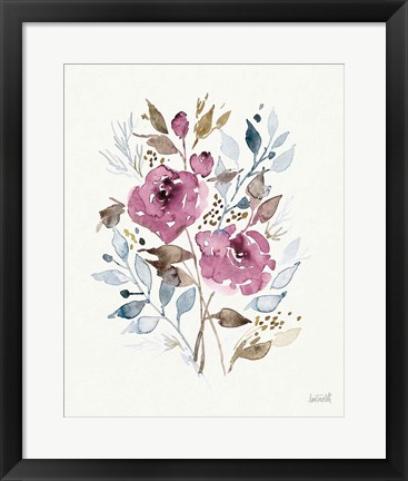 Framed Soft Bouquet IV Print