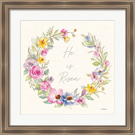 Framed Happy Easter IV Risen Print