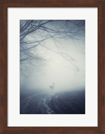 Framed Foggy Morning Hike Print