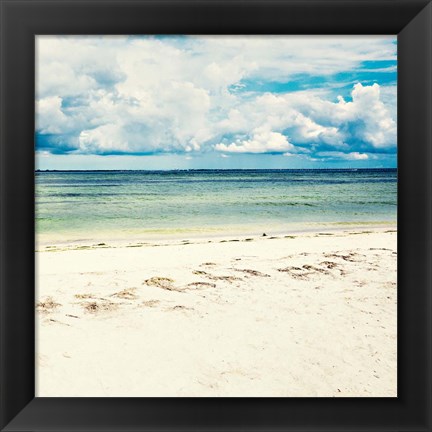 Framed Footsteps In The Sand Print