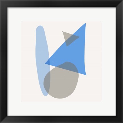 Framed Mindful Blue II Print