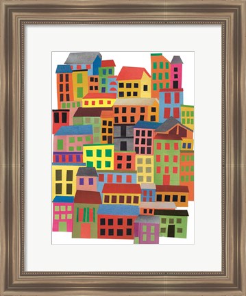 Framed Mid Town City Print