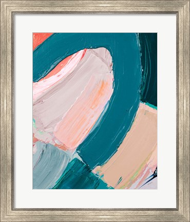 Framed Dark Pastel Roundabout II Print