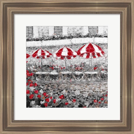 Framed Splash Of Red In Paris II Print