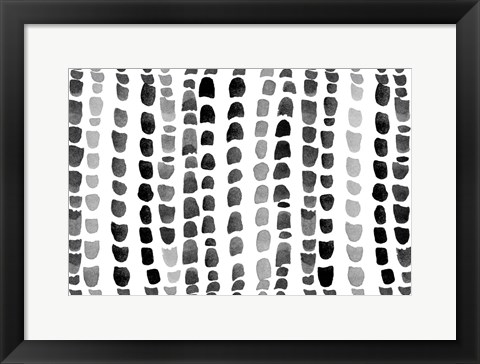 Framed Black and White Raindrops Print