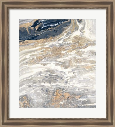 Framed Gold And Gray Oasis Print