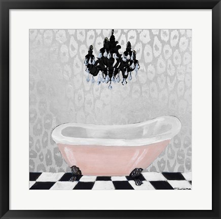 Framed Rose Gold Bath II Print