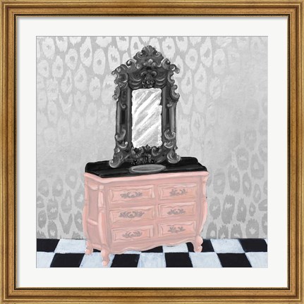 Framed Rose Gold Bath I Print