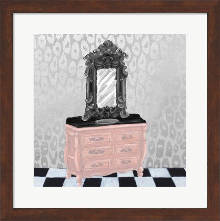 Framed Rose Gold Bath I Print