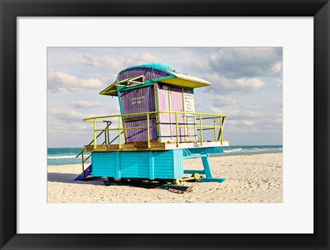 Framed 12th Street Lifeguard Stand Print