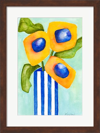 Framed Yellow Arrangement Print