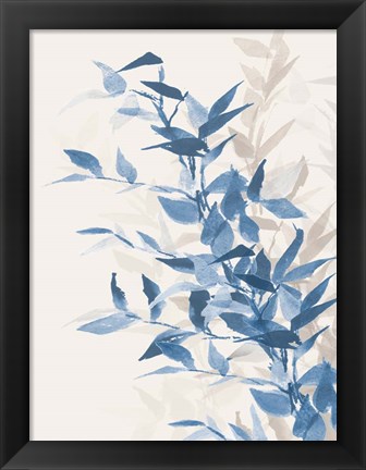 Framed Blue Branch II Print