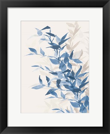 Framed Blue Branch II Print