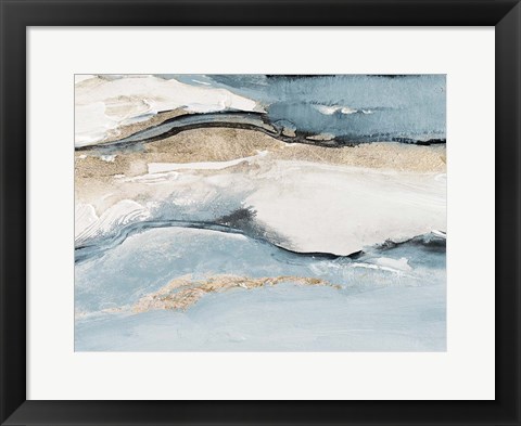 Framed Blue Crystalline Print