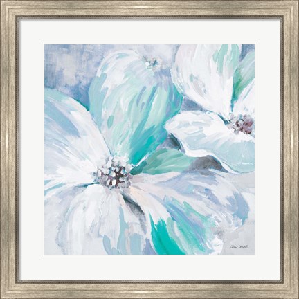 Framed Blue Flower Song I Print