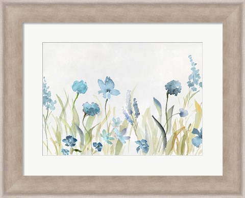 Framed Blue Wildflowers Print