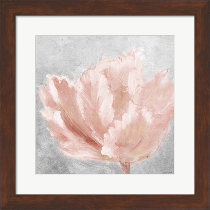 Framed Pink Elegant on Gray Print