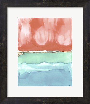 Framed Warm Ink Abstract Print