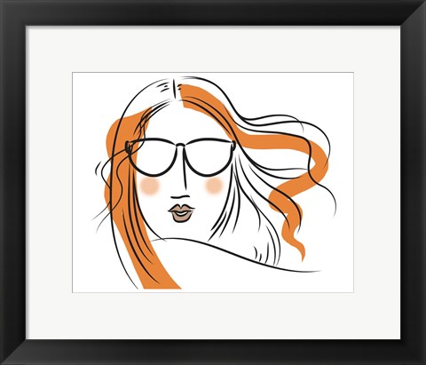 Framed Relaxed Lady Print